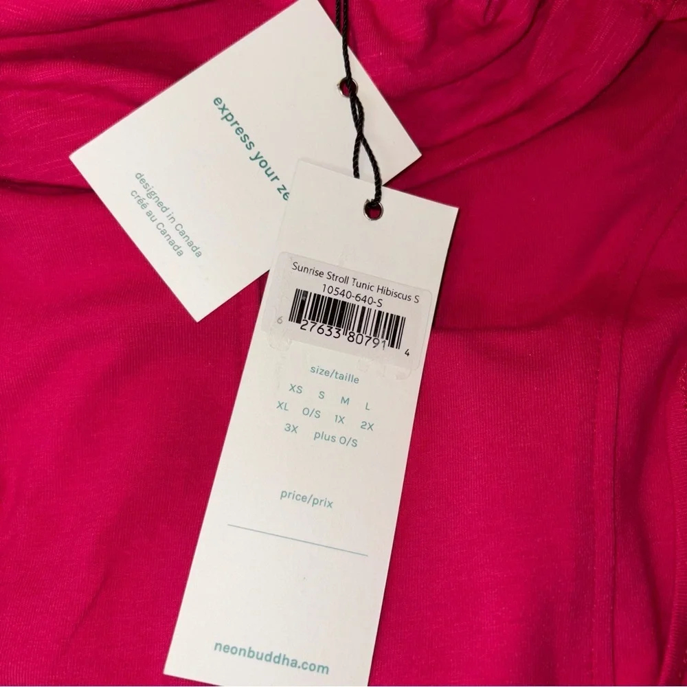 Neon Buddha Pink Tunic Top - Picture 7 of 8